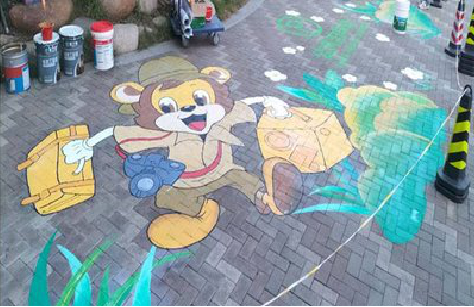 桃江夏季画地面彩绘会遇到的问题