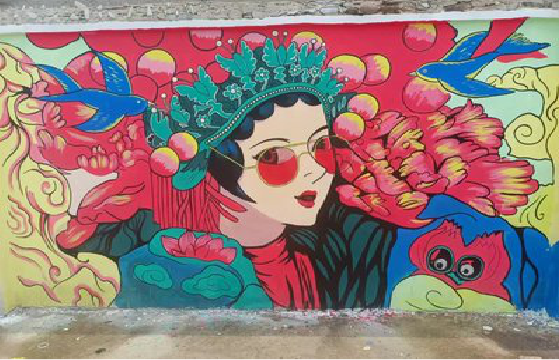 桃江墙体彩绘-网红墙