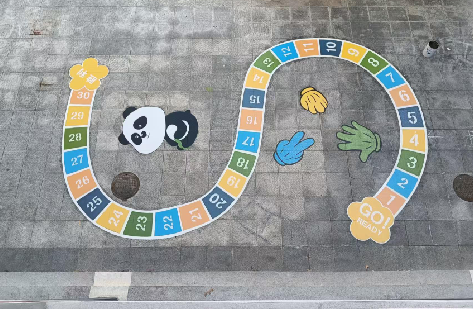 桃江地面游戏彩绘