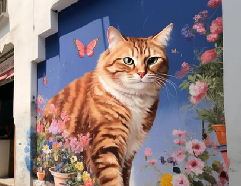 桃江自己绘制有个性的手绘墙