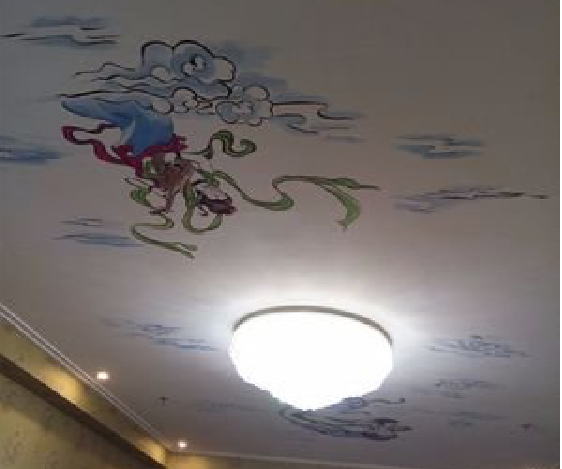 桃江如何快速绘制天花板上的手绘墙?